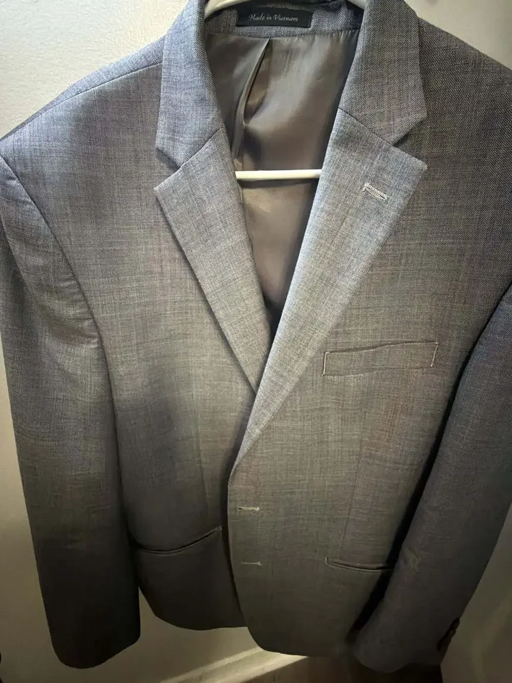 Lauren Ralph Lauren Mens Gray Plaid 44R Blazer Wool 2 Button Sport Coat Jacket